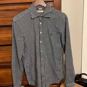 Burberry Brit Mens Navy Check Button Down shirt